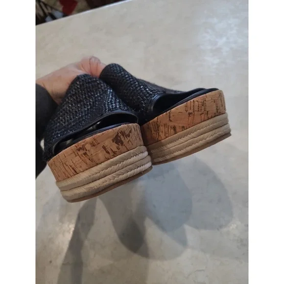 Steve Madden Carlton Espadrille Platform black women SZ 9M contemporary casual - Picture 7 of 10